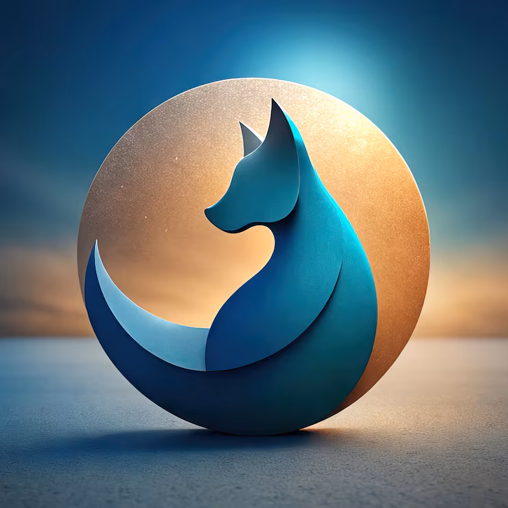 Photo chien au design minimaliste